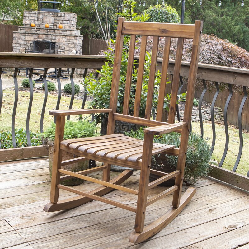 Charlton Home Galesville Outdoor Rocking Chair & Reviews | Wayfair